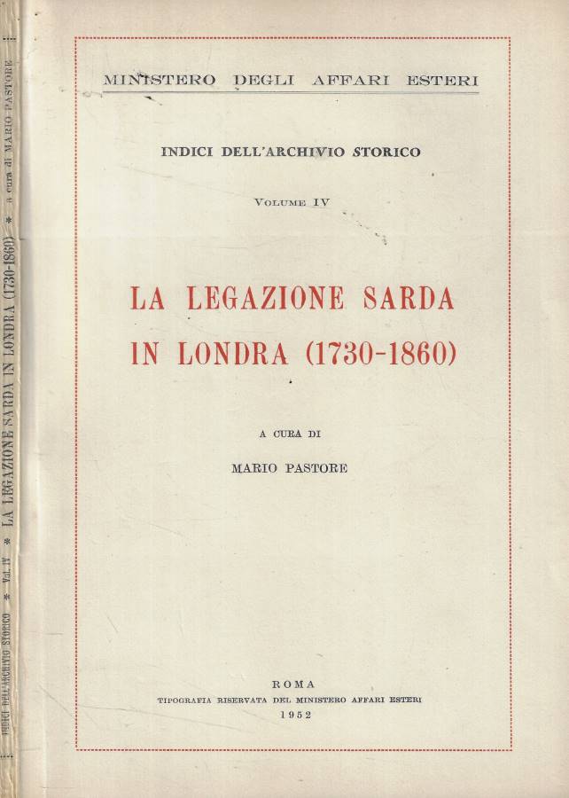 La legazione sarda in Londra (1730-1860)