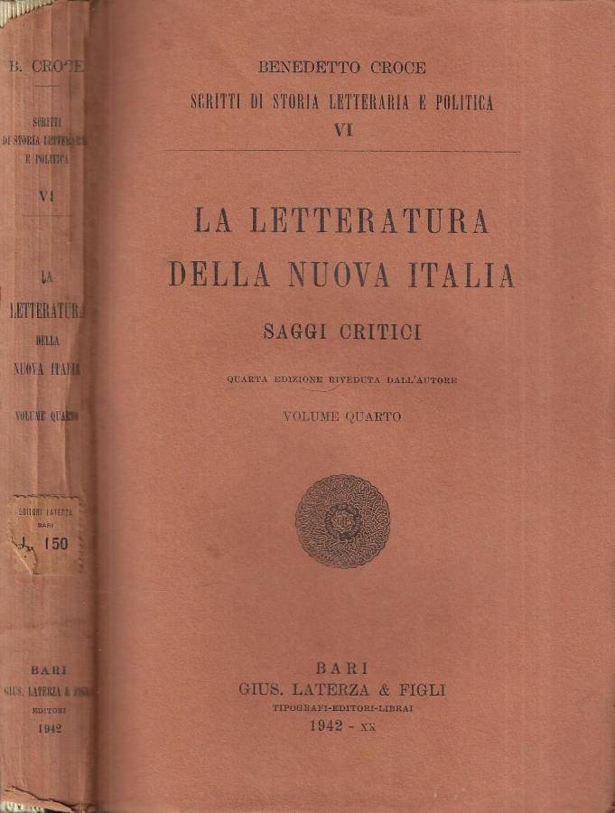 La letteratura della nuova Italia Vol. IV