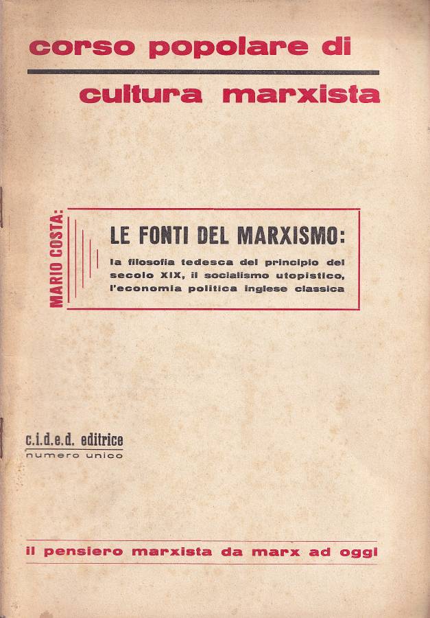 Le fonti del marxismo