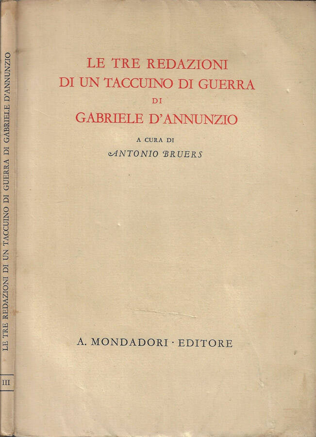 Le tre redazioni di un taccuino di guerra di Gabriele …