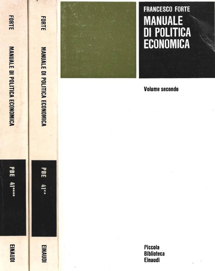 Manuale di politica economica. Volume secondo, volume quarto