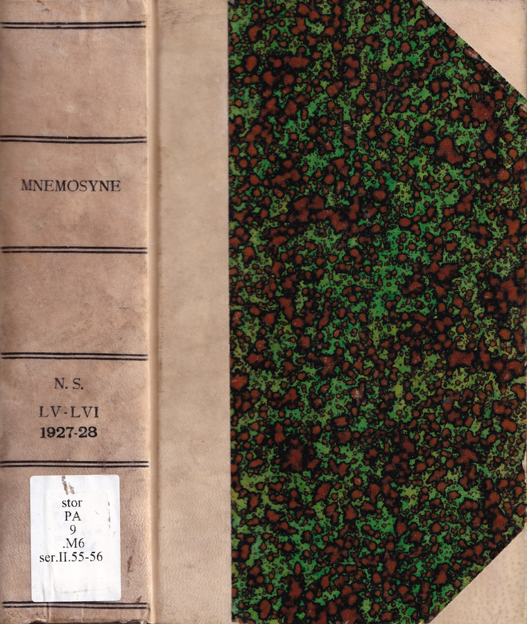 Mnemosyne, volume LV-LVI, anno 1927-28