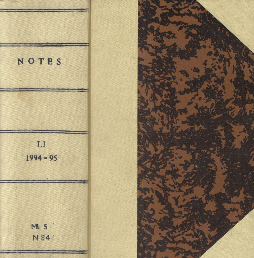 Notes Vol. LI 1994-1995