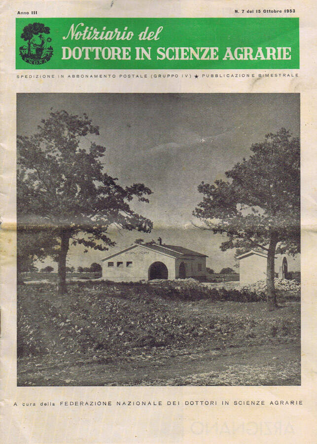 Notiziario del Dottore in Scienze Agrarie (Anno 1953 Fascicolo n. …