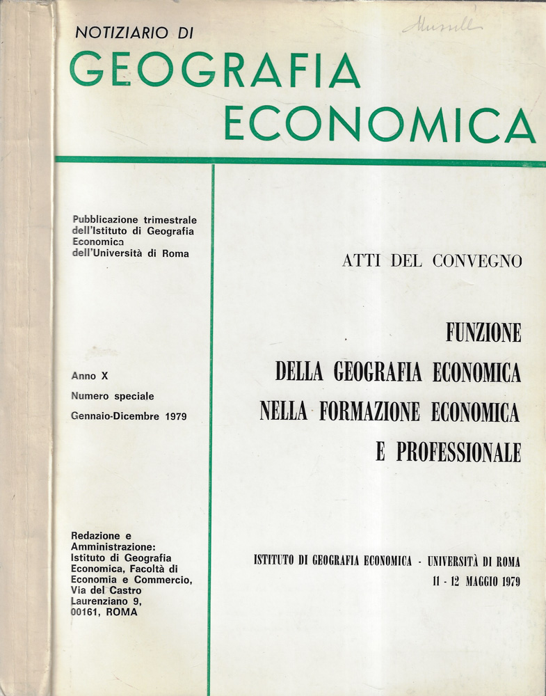 Notiziario di geografia economica numero speciale anno 1979