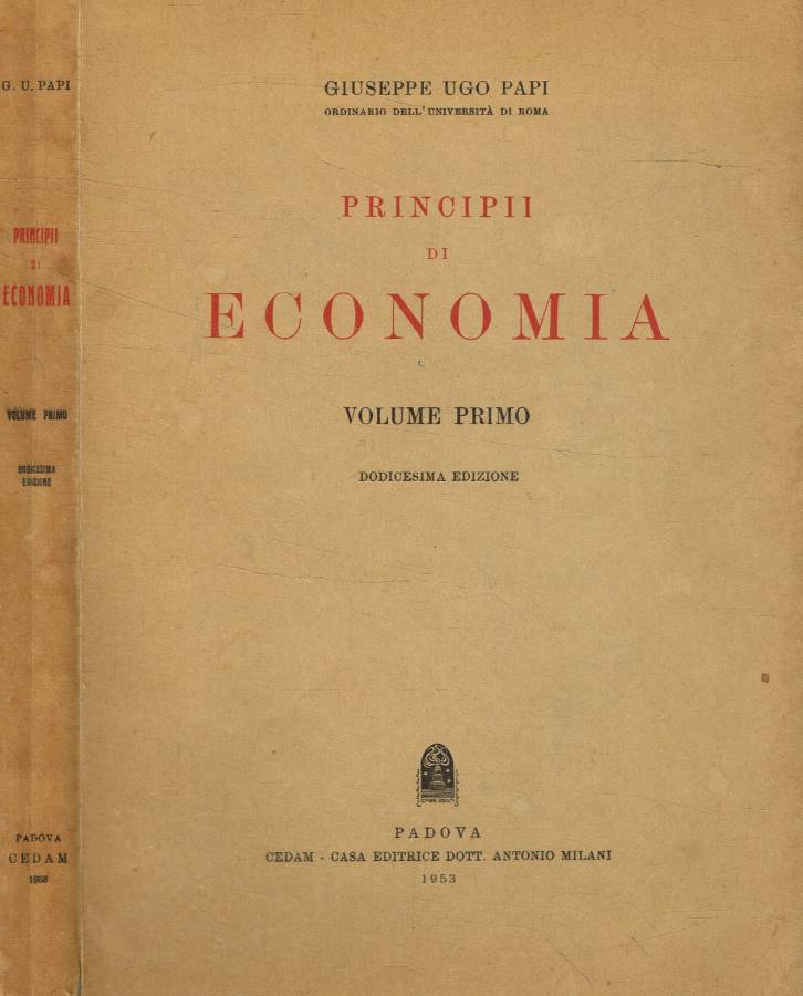Principii di economia vol.I
