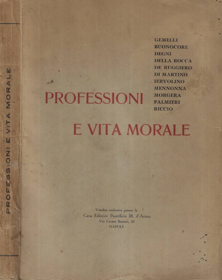 Professioni e vita morale