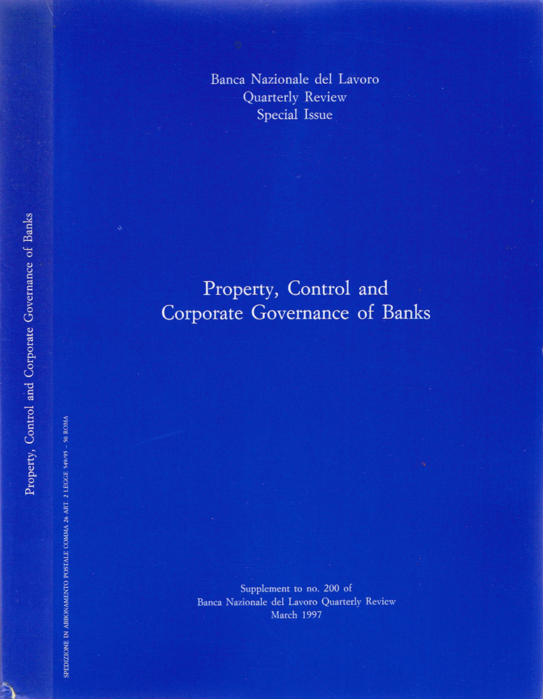 Property, Control and Corporate Governance of Banks
