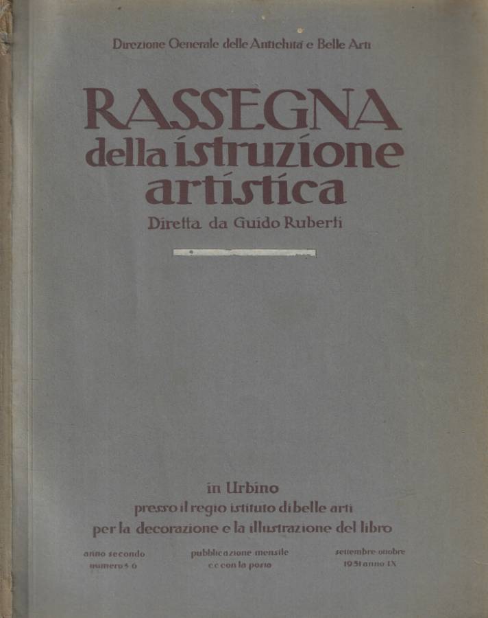Rassegna della istruzione artistica n. 5-6 Anno 1931