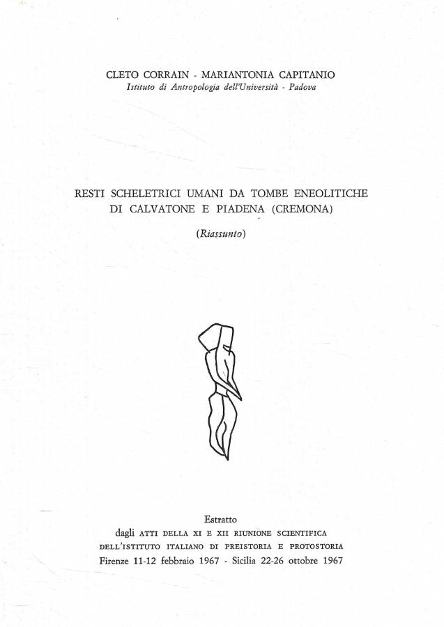 Resti scheletrici umani da tombe eneolitiche di Calvatone e Piadena …