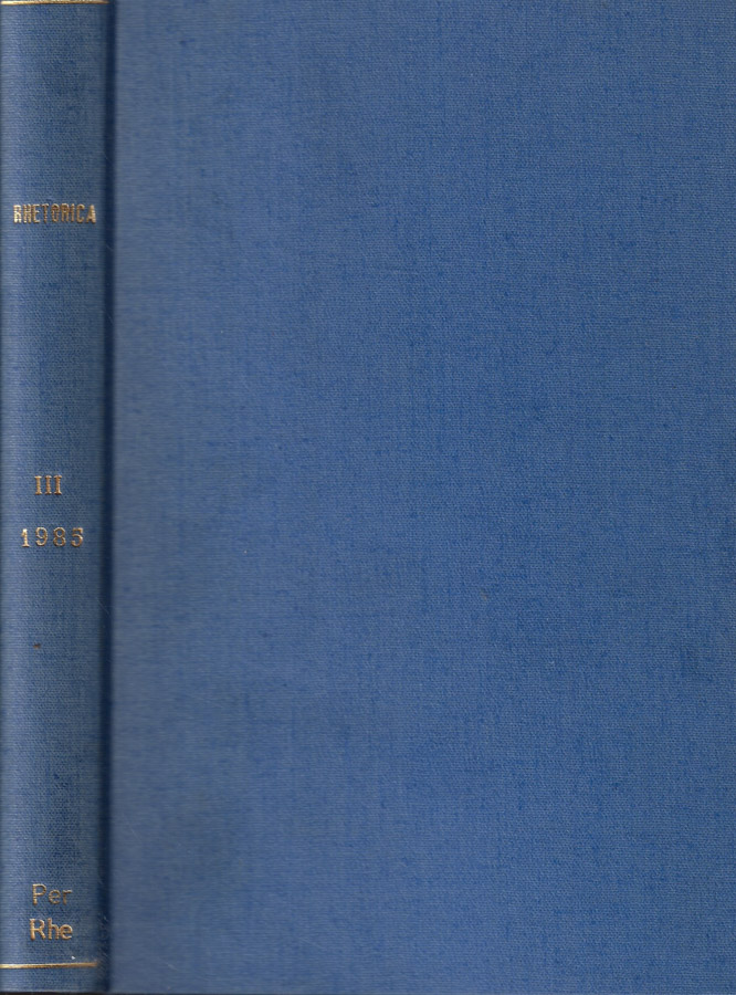 Rhetorica vol. III n. Anno 1985