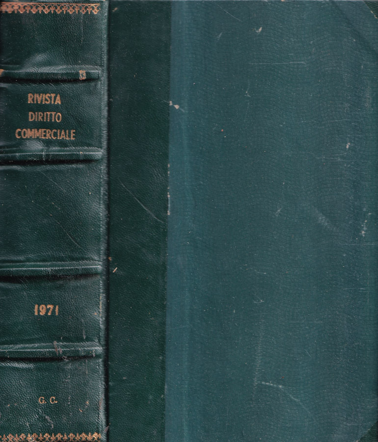 Rivista del diritto commerciale, anno LXIX, prima parte