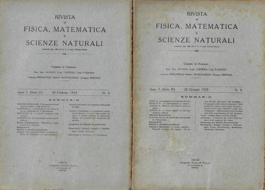 Rivista di Fisica, Matematica e Scienze Naturali - Anno 7° …