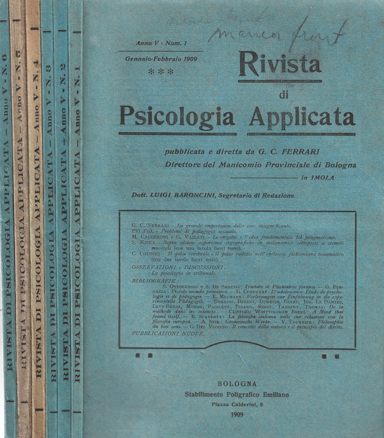 Rivista di psicologia applicata 6 Vol.