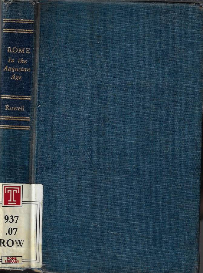 Rome in the Augustan Age