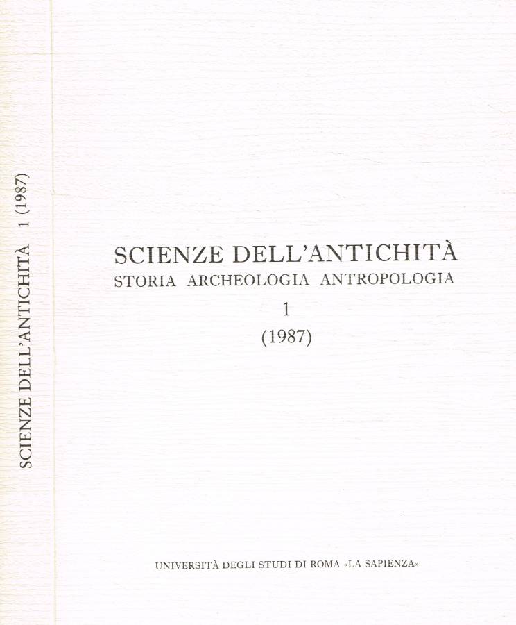 Scienze dell'antichità. Storia archeologia antropologia (1987)