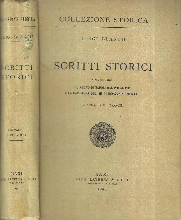 Scritti storici Vol. I