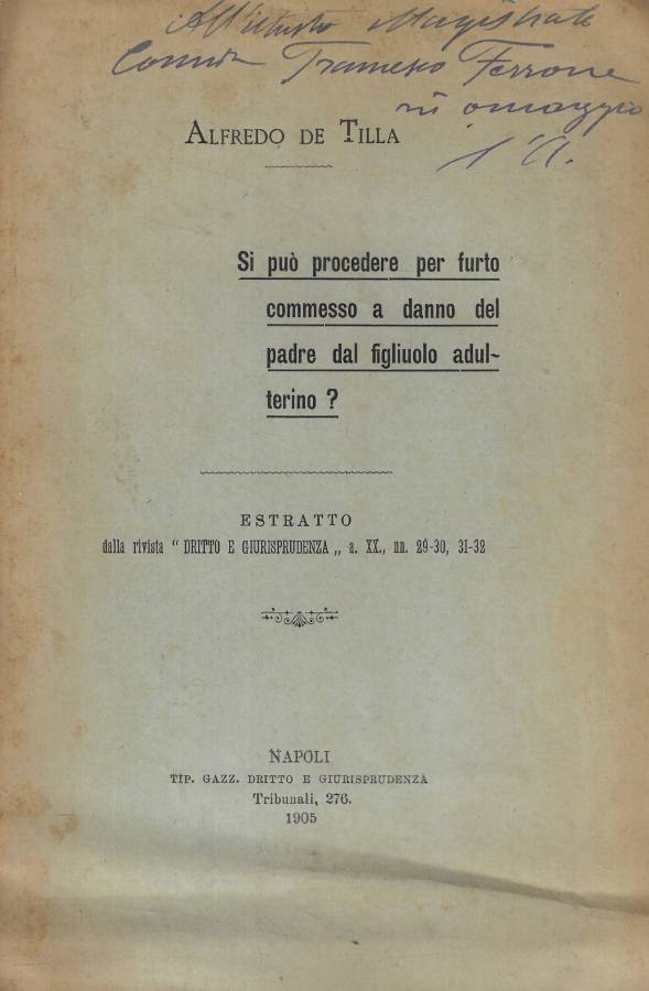Si può procedere per furto commesso a danno del padre …