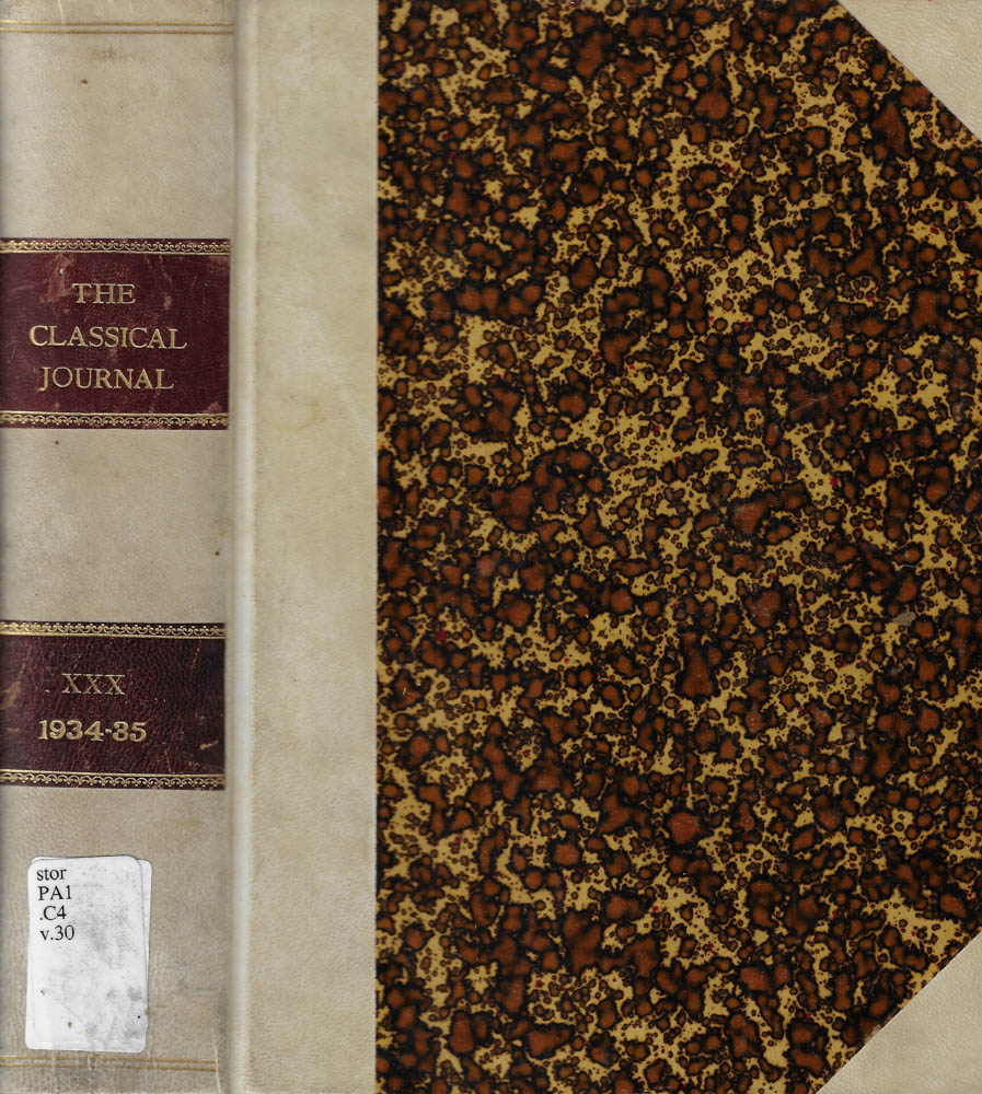 The Classical Journal Anno 1934-1935