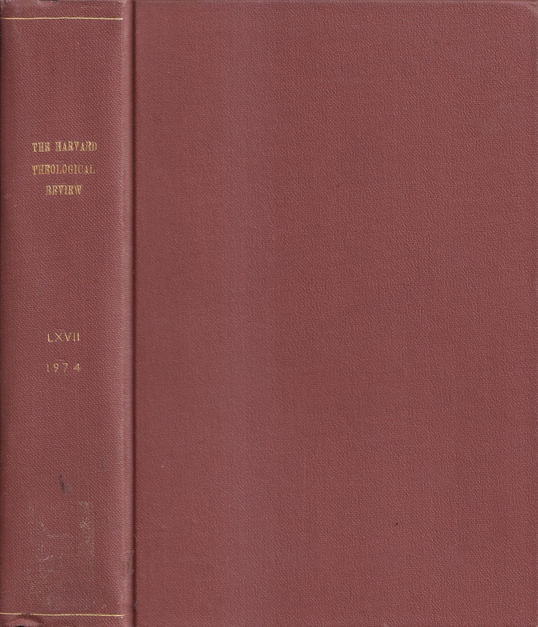 The Harvard Theological review, volume LXVII, anno 1974