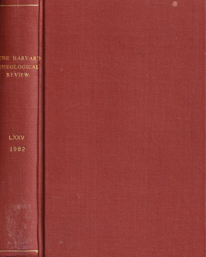 The Harvard theological review, volume LXXV, 1982