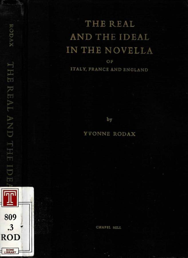 The real and the ideal in the novella of Italy, …