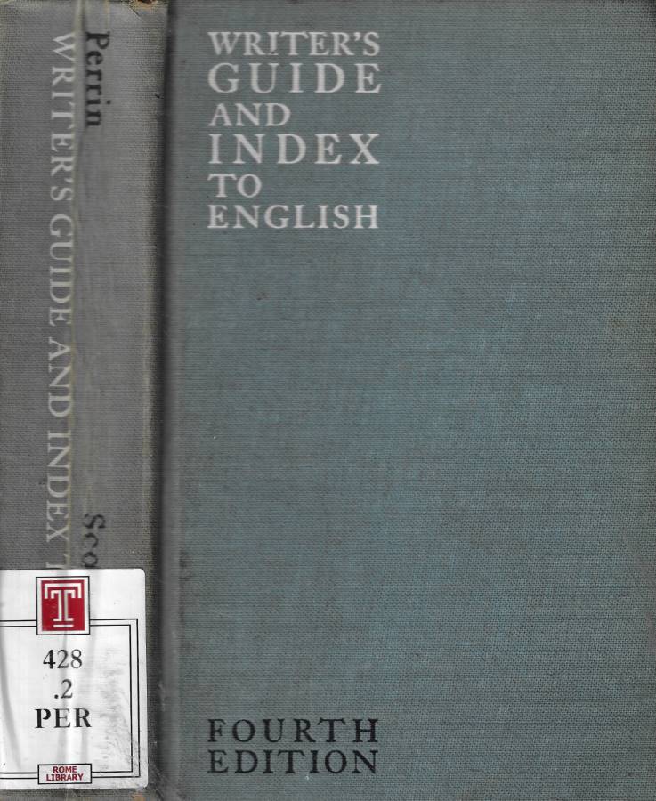 Writer's guide and index to english