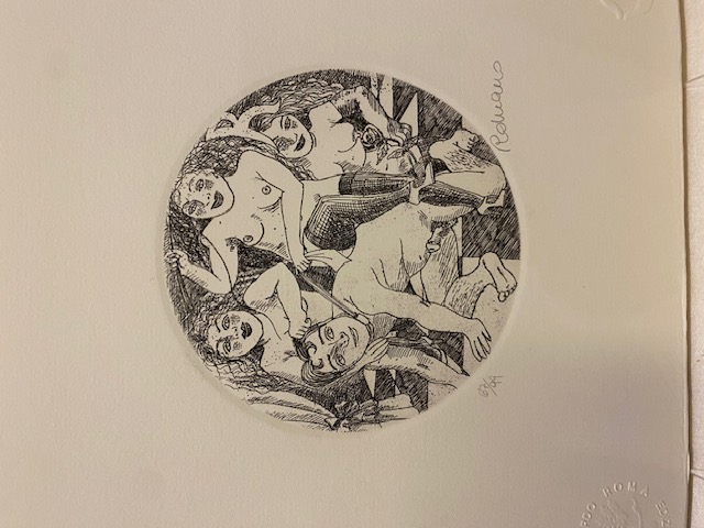 Acrostico d'amore 5 acqueforti commentate da Ugo Moretti.