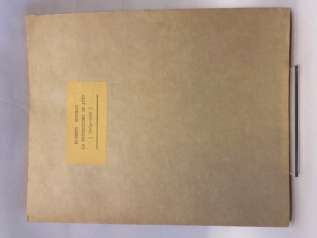 Le Descrizioni in atto 1963 – 1969. (DEDICA)