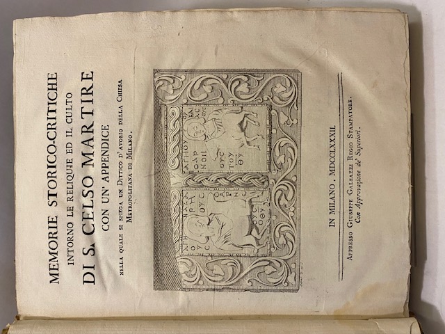 Memorie storico-critiche intorno le reliquie ed il culto di S. …