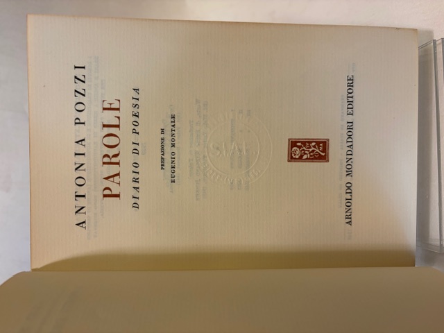 Parole, Diario di poesia. Prefazione di Eugenio Montale. (TIRATURA DI …