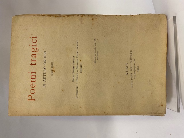 Poemi tragici (1906-1907), Primi Poemi Tragici – Interludi e Poesie …