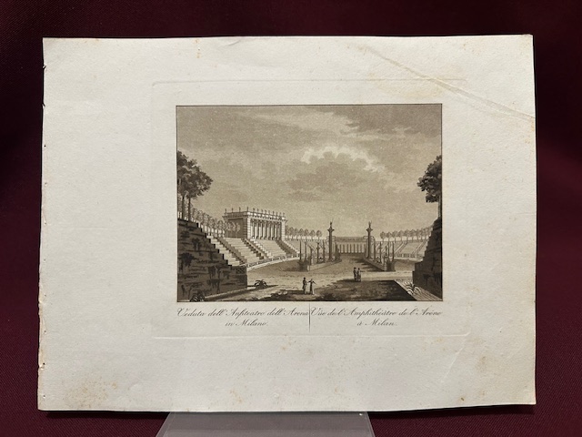 Veduta dell'Anfiteatro dell'Arena in Milano. Vue de l'Amphithéatre de l'Aréne …