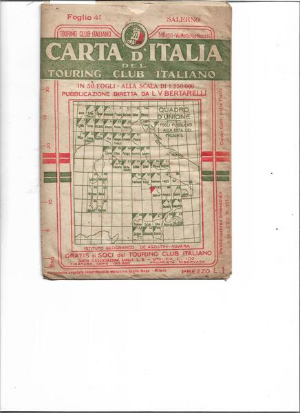Carta d'Italia del Touring Club Italiano. In 58 fogli - …
