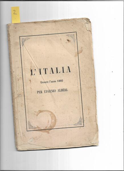 L'Italia. Uscente l'anno 1860 per E.A.