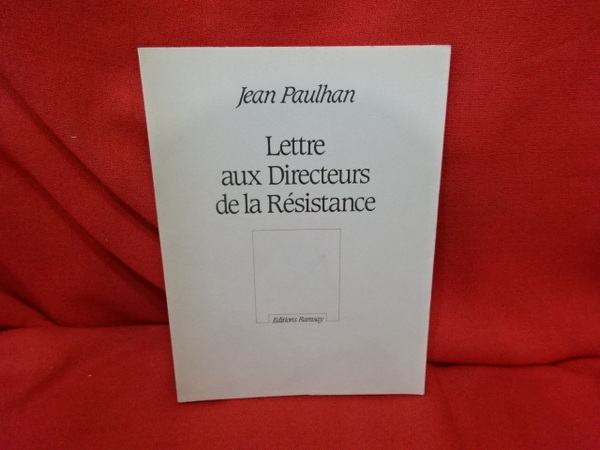 Lettre aux directeurs de la résistance.