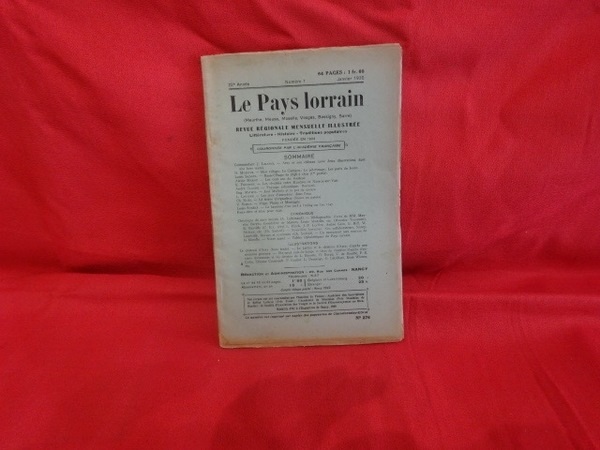 LE PAYS LORRAIN - 19ème année 10/1927 - Nº 10 …