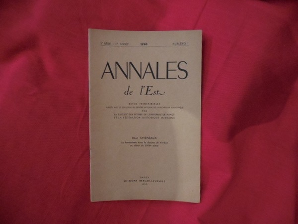 Annales de l'Est – 5ème série — 1ère année — …