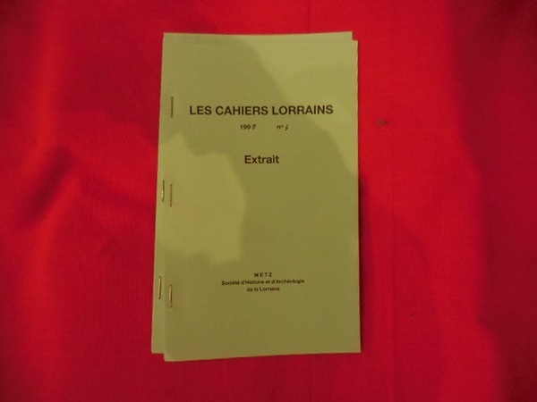 Les Cahiers Lorrains – 1999 N° 4 Décembre, pagination 401 …