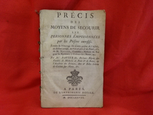 Précis des Moyens de Secourir les Personnes empoisonnées par les …