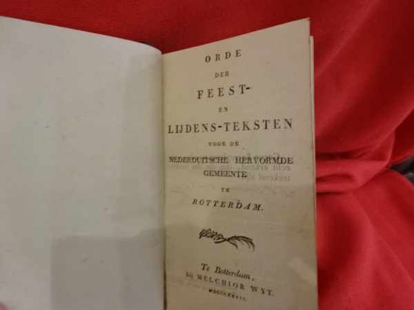 Orde der Feest-en Lijdens-Teksten voor de Nederduitsche Hervormde Gemeente te …