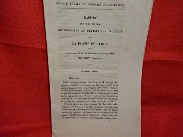 Rapport sur les moyens de suppléer au déficit des produits …