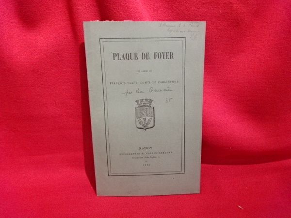 Plaque de foyer aux armes de François Taafe, comte de …