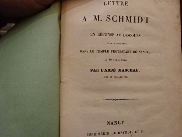 Lettre à M. Schmidt, en réponse au discours qu'il a …