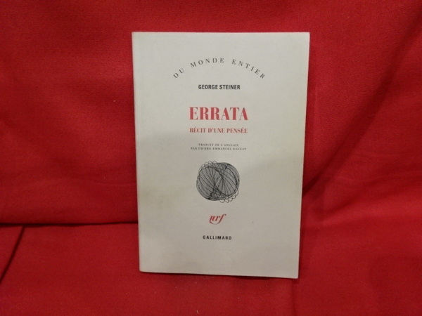 Errata, récit d'une pensée.