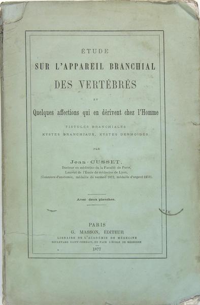 Etude sur l’appareil brachial des vertébrés et quelques affections qui …