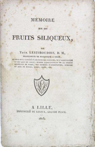 Mémoire sur les fruits siliqueux