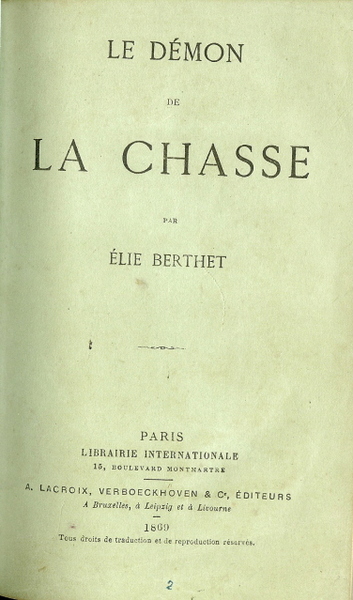 Le démon de la chasse