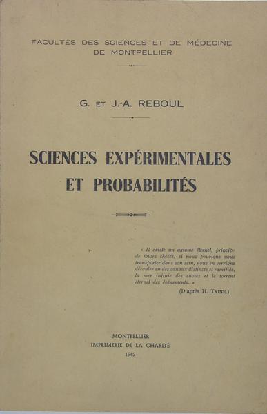 Sciences expérimentales et probabilités