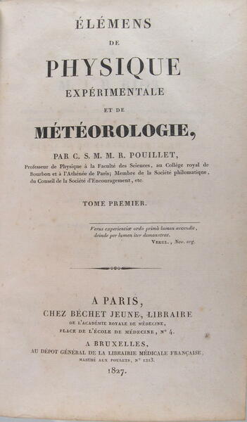 Elémens de physique expérimentale et de météorologie